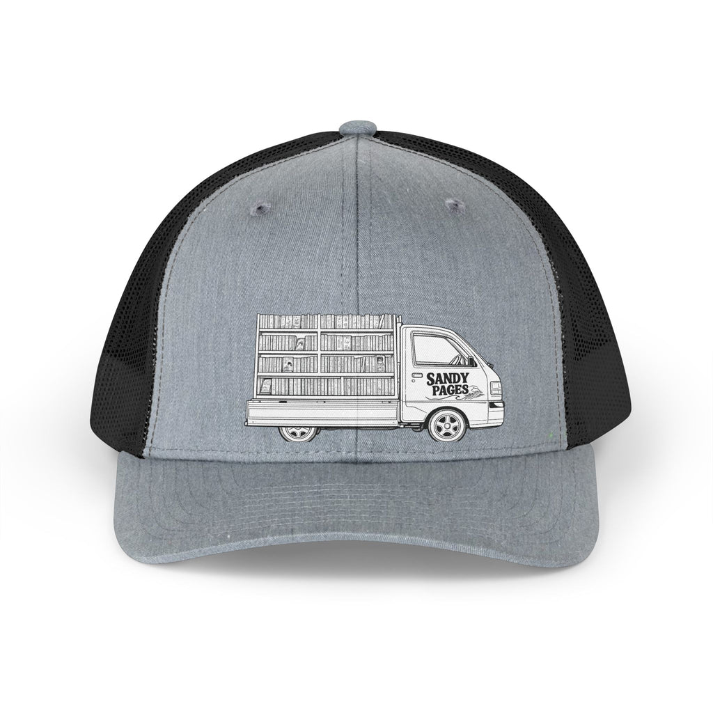 Retro Trucker Hat — Vintage Bookmobile Illustration (Sandy Pages)