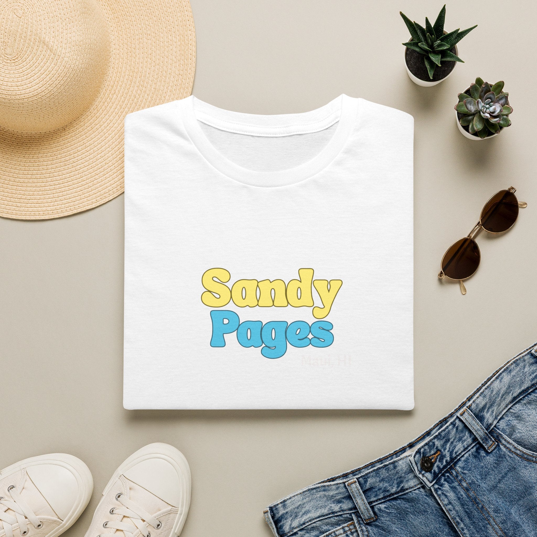 Sandy Pages Retro Bubble Logo T-Shirt