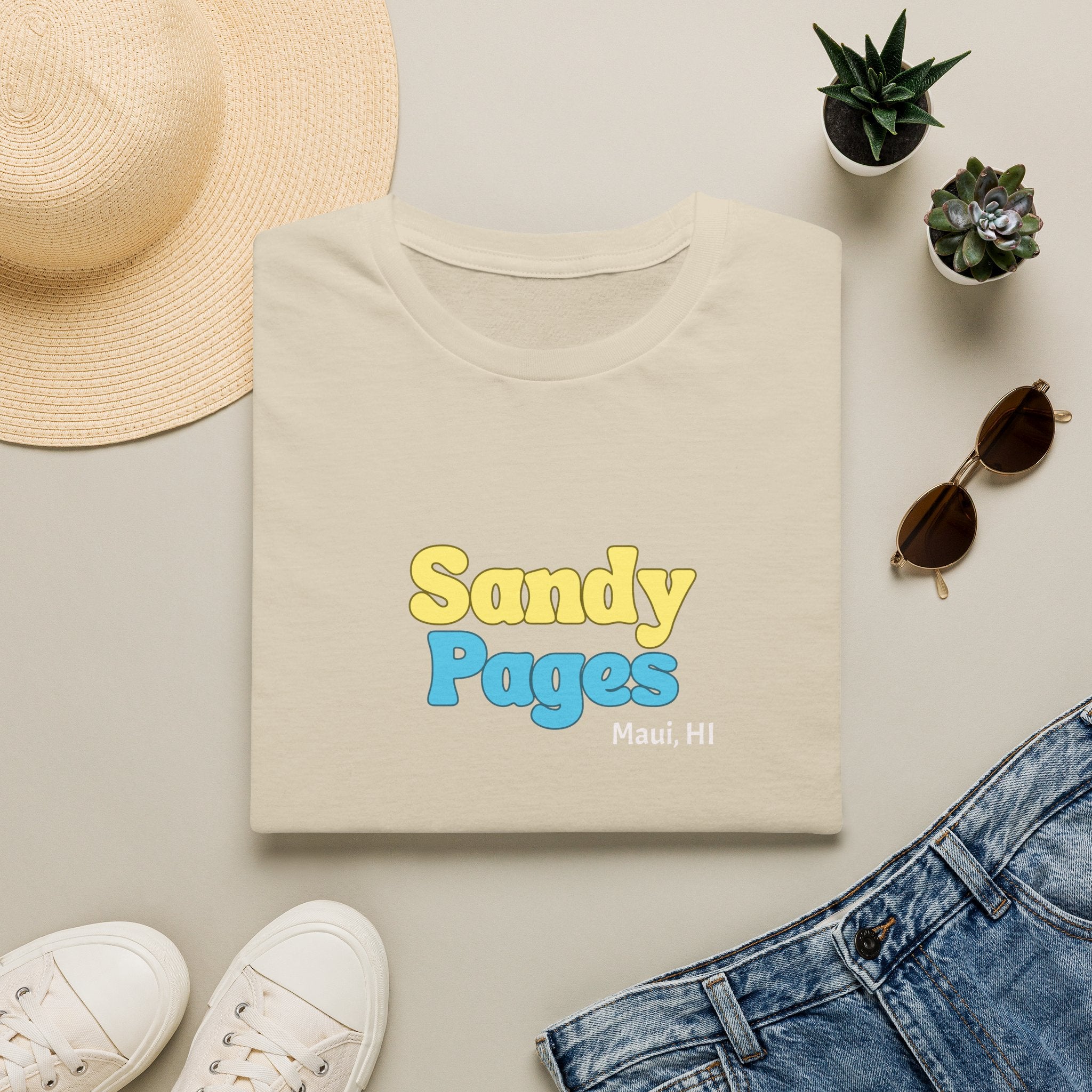 Sandy Pages Retro Bubble Logo T-Shirt