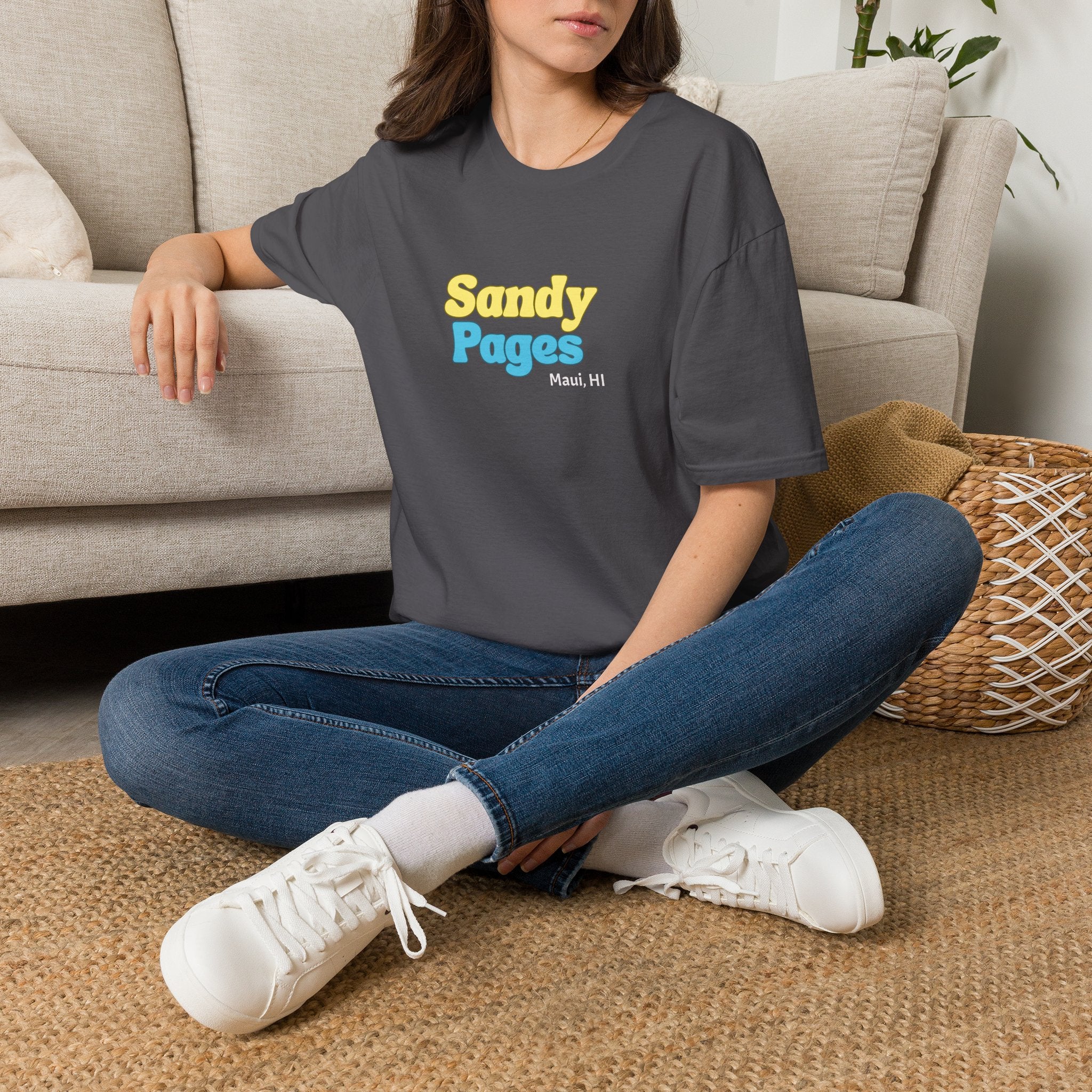 Sandy Pages Retro Bubble Logo T-Shirt