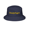 Sandy Pages Embroidered Bucket Hat — Casual Beach Vibe Sun Hat