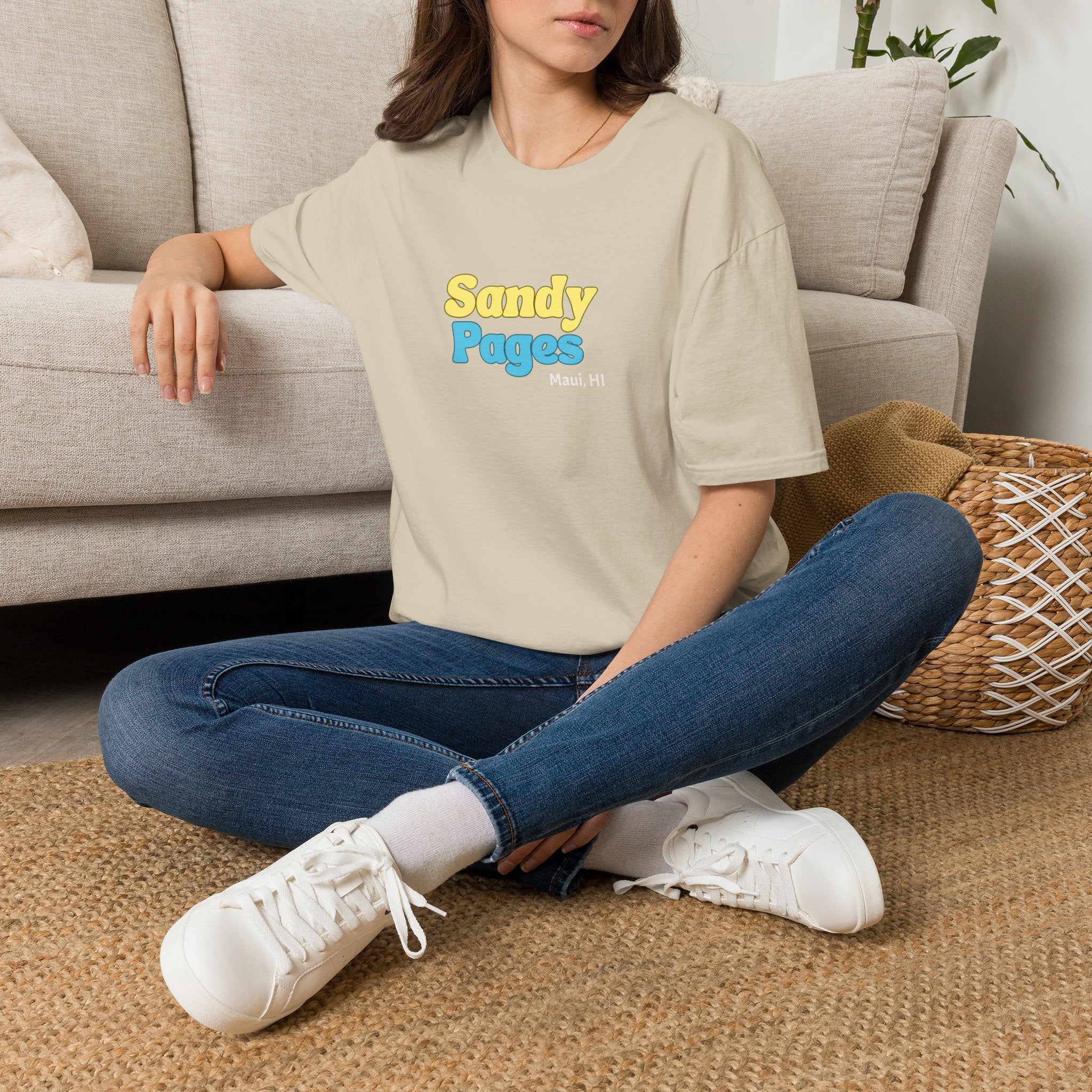 Sandy Pages Retro Bubble Logo T-Shirt